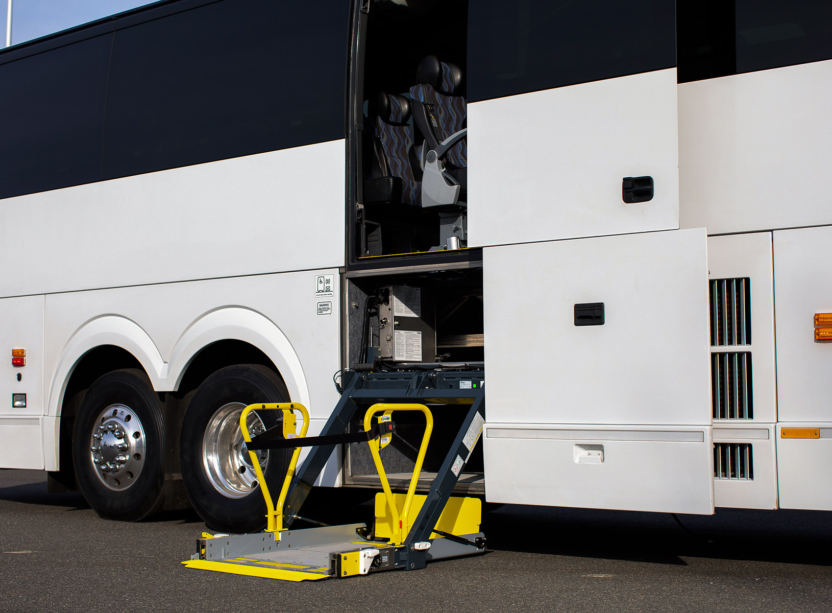 coach bus with medical equipment
